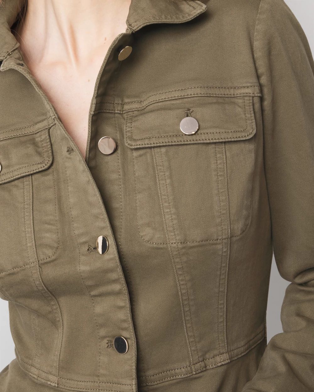 Denim Peplum Jacket | White House Black Market